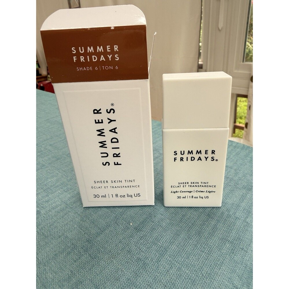 Shade 6 - Summer Fridays Sheer Skin Tint 1 Oz NEW Vegan Fragrance Free